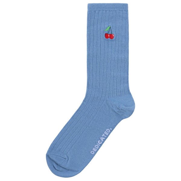 DEDICATED - Rib Socks Knivsta Cherries - Multifunktionssocken Gr 36-40 blau von DEDICATED