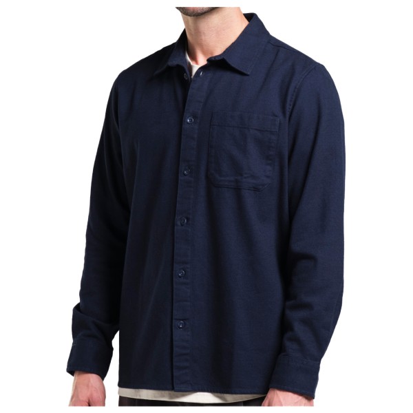 DEDICATED - Shirt Rute Flannel Base - Hemd Gr L;M;S;XL;XXL blau;weiß von DEDICATED