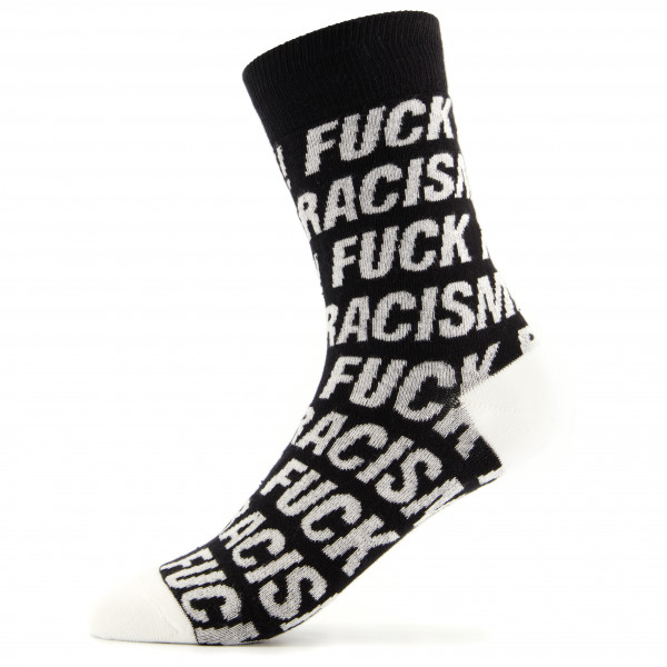 DEDICATED - Socks Sigtuna Fuck Racism Pattern - Multifunktionssocken Gr 36-40 schwarz/grau von DEDICATED