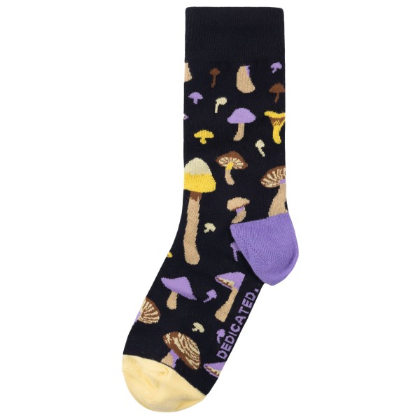 DEDICATED - Socks Sigtuna Mushrooms - Multifunktionssocken Gr 36-40;41-45 schwarz von DEDICATED