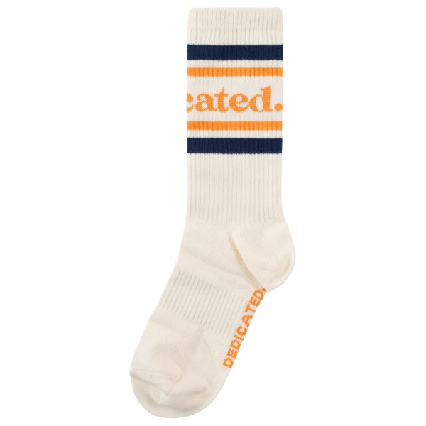 DEDICATED - Sport Socks Ullevi Logo - Multifunktionssocken Gr 36-40 beige/weiß von DEDICATED