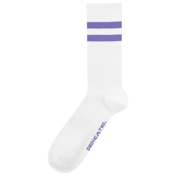 DEDICATED - Sport Socks Ullevi Stripes - Multifunktionssocken Gr 36-40 weiß von DEDICATED