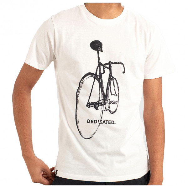 DEDICATED - Stockholm Pencil Bike - T-Shirt Gr S weiß von DEDICATED