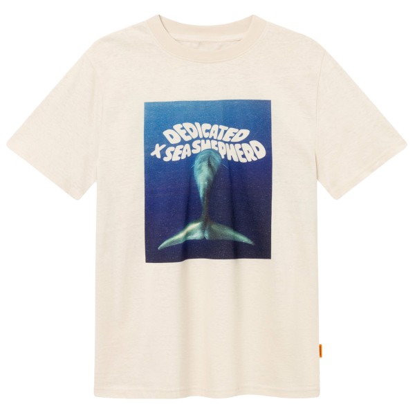 DEDICATED - T-Shirt Gustavsberg Hemp Dolphin Tail - T-Shirt Gr L weiß von DEDICATED