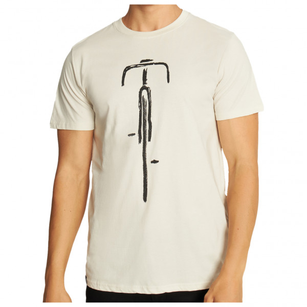 DEDICATED - T-Shirt Stockholm Bike Front - T-Shirt Gr XL beige von DEDICATED