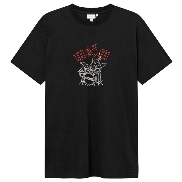 DEDICATED - T-Shirt Stockholm Meow - T-Shirt Gr L;XL schwarz von DEDICATED