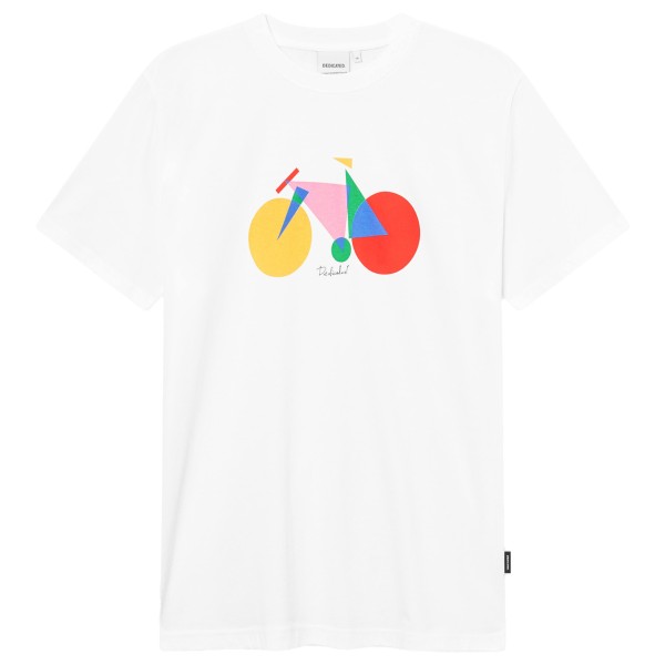 DEDICATED - T-Shirt Stockholm Paper Cut Bike - T-Shirt Gr S weiß von DEDICATED