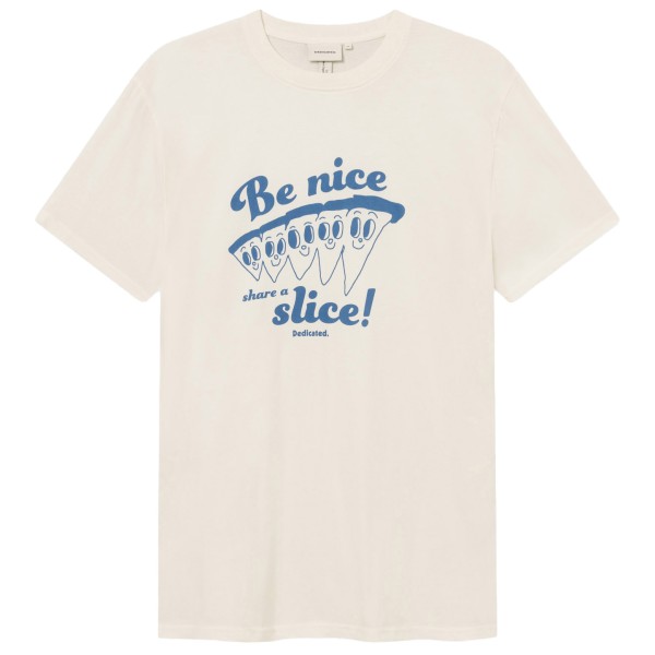 DEDICATED - T-Shirt Stockholm Share A Slice - T-Shirt Gr L;M;S;XL;XXL weiß von DEDICATED