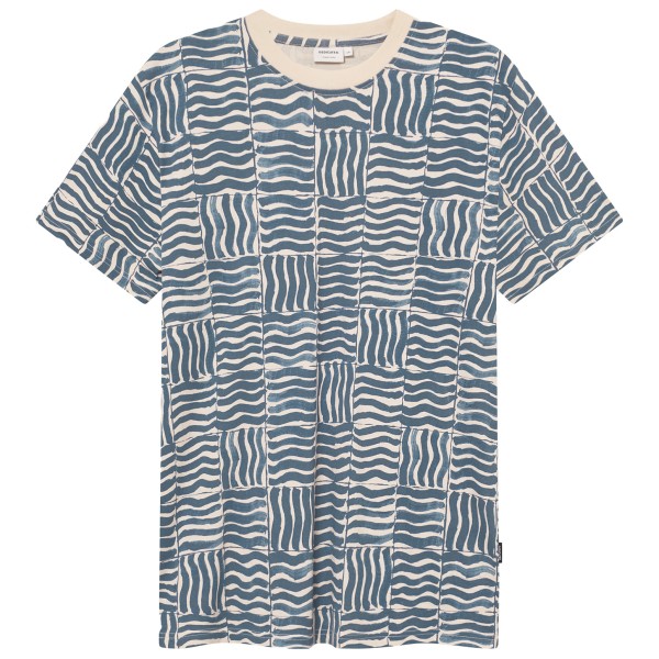 DEDICATED - T-Shirt Stockholm Wave Tiles - T-Shirt Gr L grau von DEDICATED