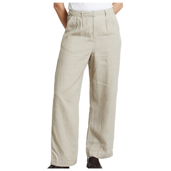 DEDICATED - Women's Pants Vickleby Linen - Freizeithose Gr L;M beige;schwarz von DEDICATED