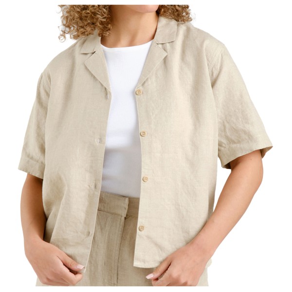 DEDICATED - Women's Shirt Torup Linen - Bluse Gr L beige von DEDICATED