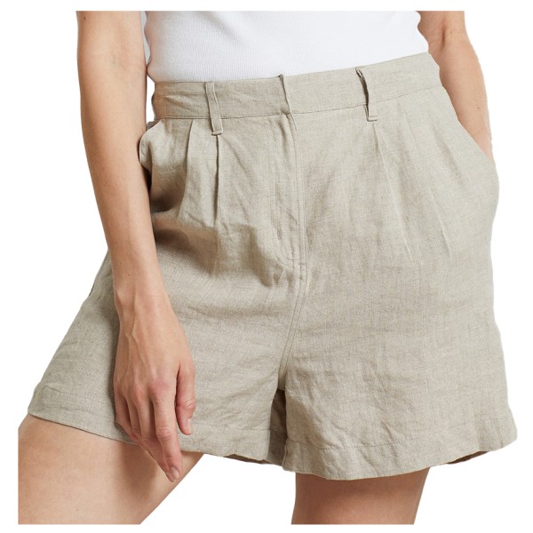 DEDICATED - Women's Shorts Djupvik Linen - Shorts Gr S beige von DEDICATED