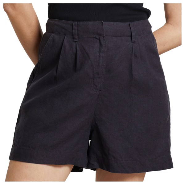 DEDICATED - Women's Shorts Djupvik Linen - Shorts Gr XS schwarz von DEDICATED