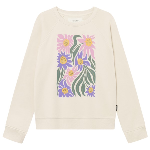 DEDICATED - Women's Sweatshirt Ystad Daisy Block - Pullover Gr L weiß von DEDICATED