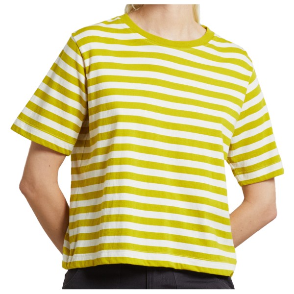 DEDICATED - Women's T-Shirt Vadstena Stripes - T-Shirt Gr L;S;XL;XS blau;gelb von DEDICATED
