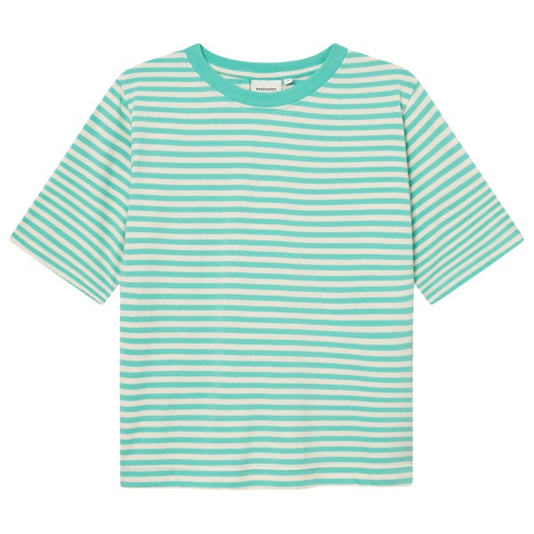 DEDICATED - Women's T-Shirt Vadstena Stripes - T-Shirt Gr L türkis/grün von DEDICATED