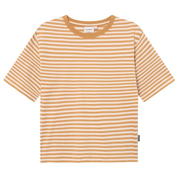 DEDICATED - Women's T-Shirt Vadstena Stripes - T-Shirt Gr XL beige von DEDICATED