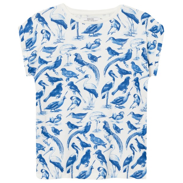 DEDICATED - Women's T-Shirt Visby Blue Birds - T-Shirt Gr L weiß/blau von DEDICATED