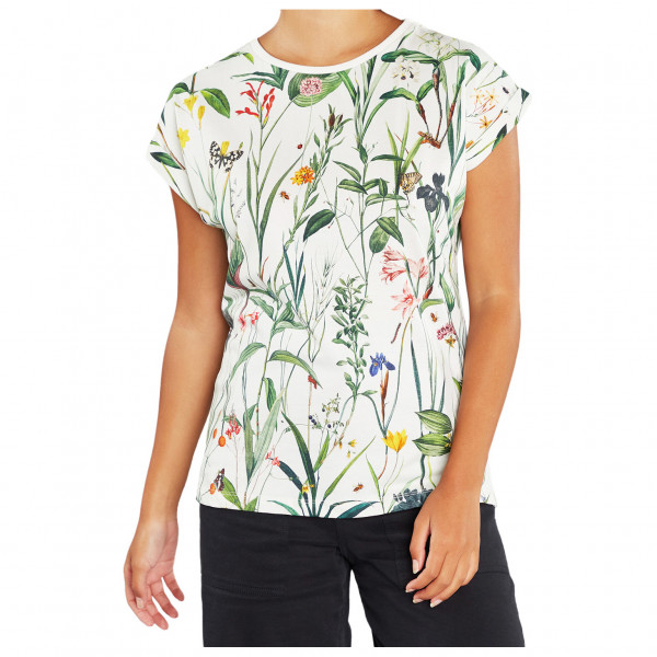 DEDICATED - Women's T-Shirt Visby Flower Field - T-Shirt Gr M weiß von DEDICATED