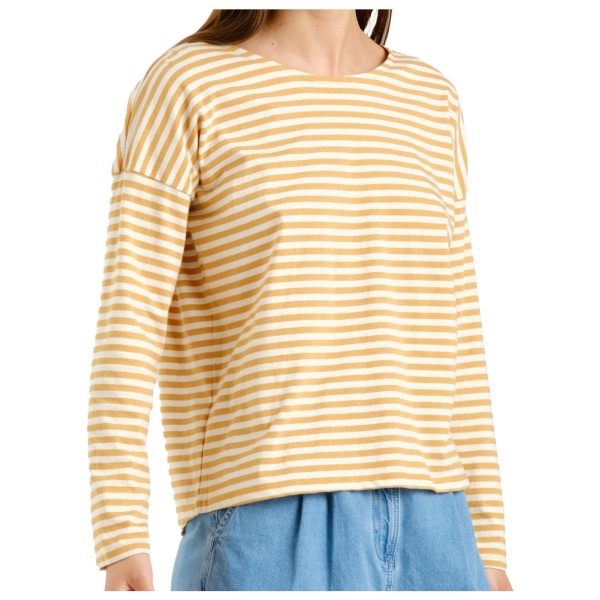 DEDICATED - Women's Top Humledal Stripes - Longsleeve Gr XS beige von DEDICATED