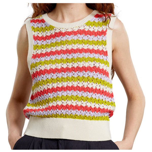 DEDICATED - Women's Top Oskarshamn Crochet Stripe - Top Gr S bunt von DEDICATED