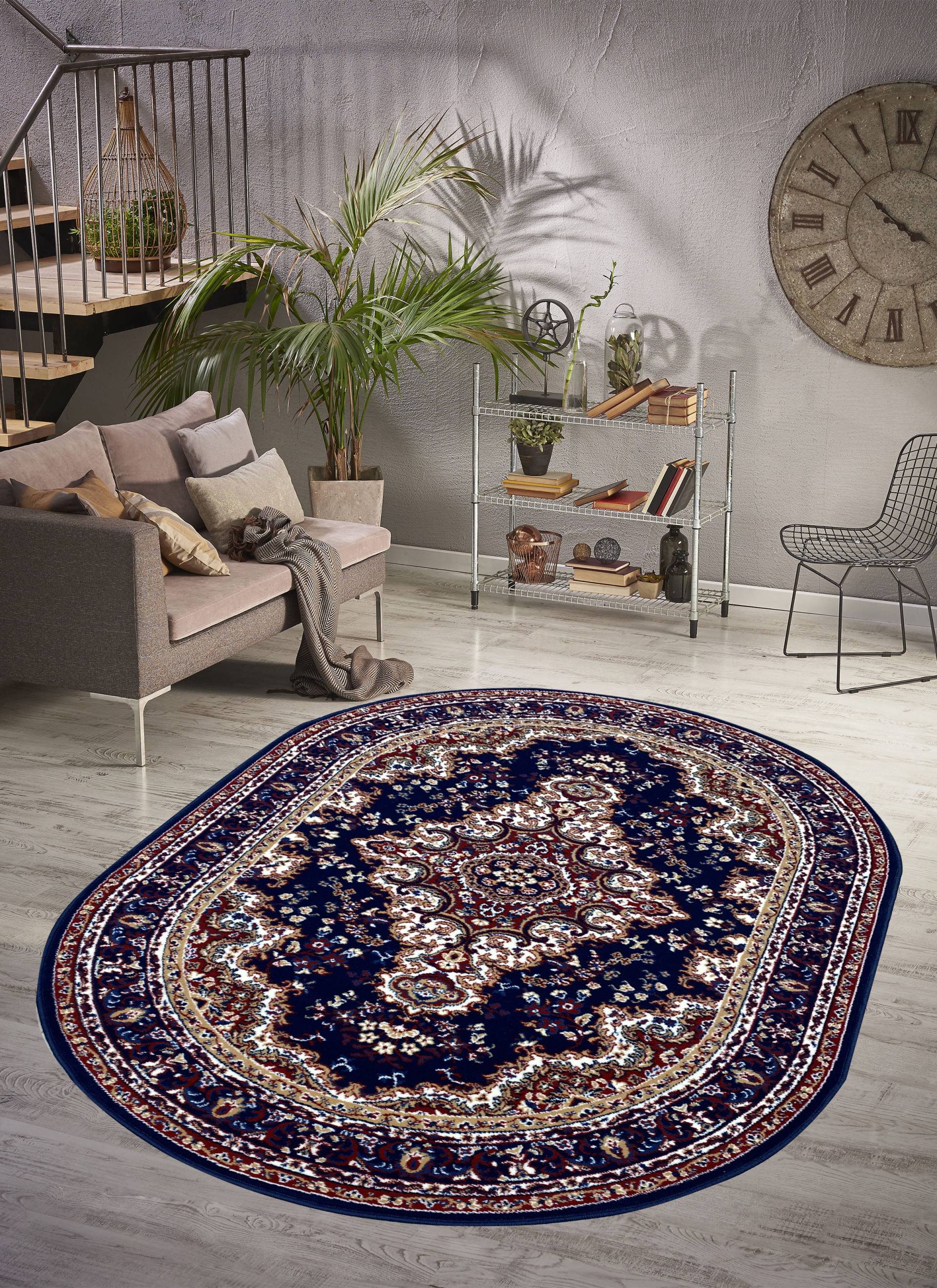 Home affaire Teppich »Oriental«, oval, Orient-Optik, mit Bordüre, Kurzflor, pflegeleicht, elegant von home affaire