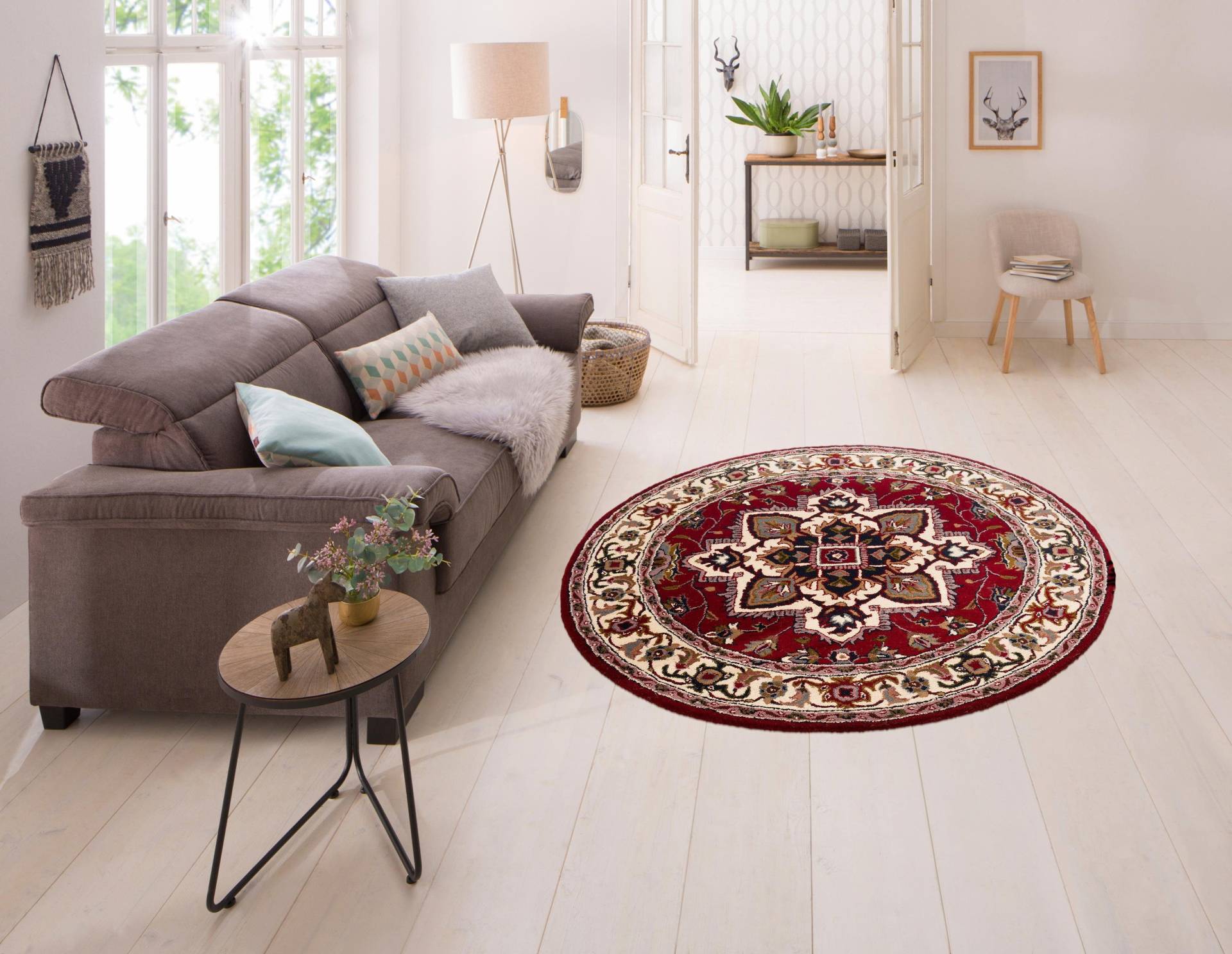 Home affaire Wollteppich »Aman«, rund, 14 mm Höhe, reine Wolle, Orient Optik, ideal im Wohnzimmer & Schlafzimmer Home affaire Wollteppich »Aman«, rund, 14 mm Höhe, reine Wolle, Orient Optik, ideal im Wohnzimmer & Schlafzimmer von home affaire