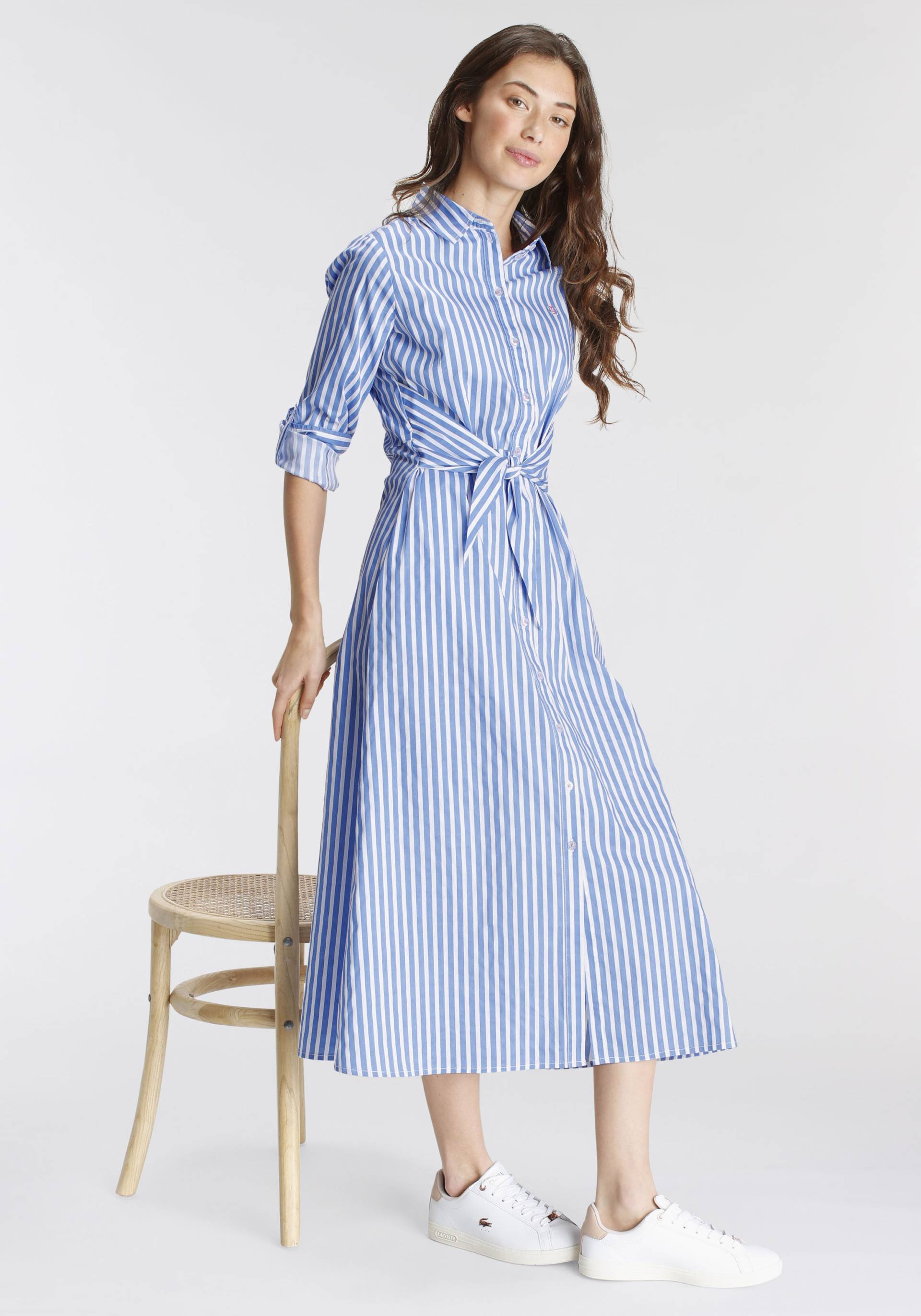 DELMAO Blusenkleid, festliche Anlässe, lang, klassisch und seriös, aus Baumwolle DELMAO Blusenkleid, festliche Anlässe, lang, klassisch und seriös, aus Baumwolle von DELMAO