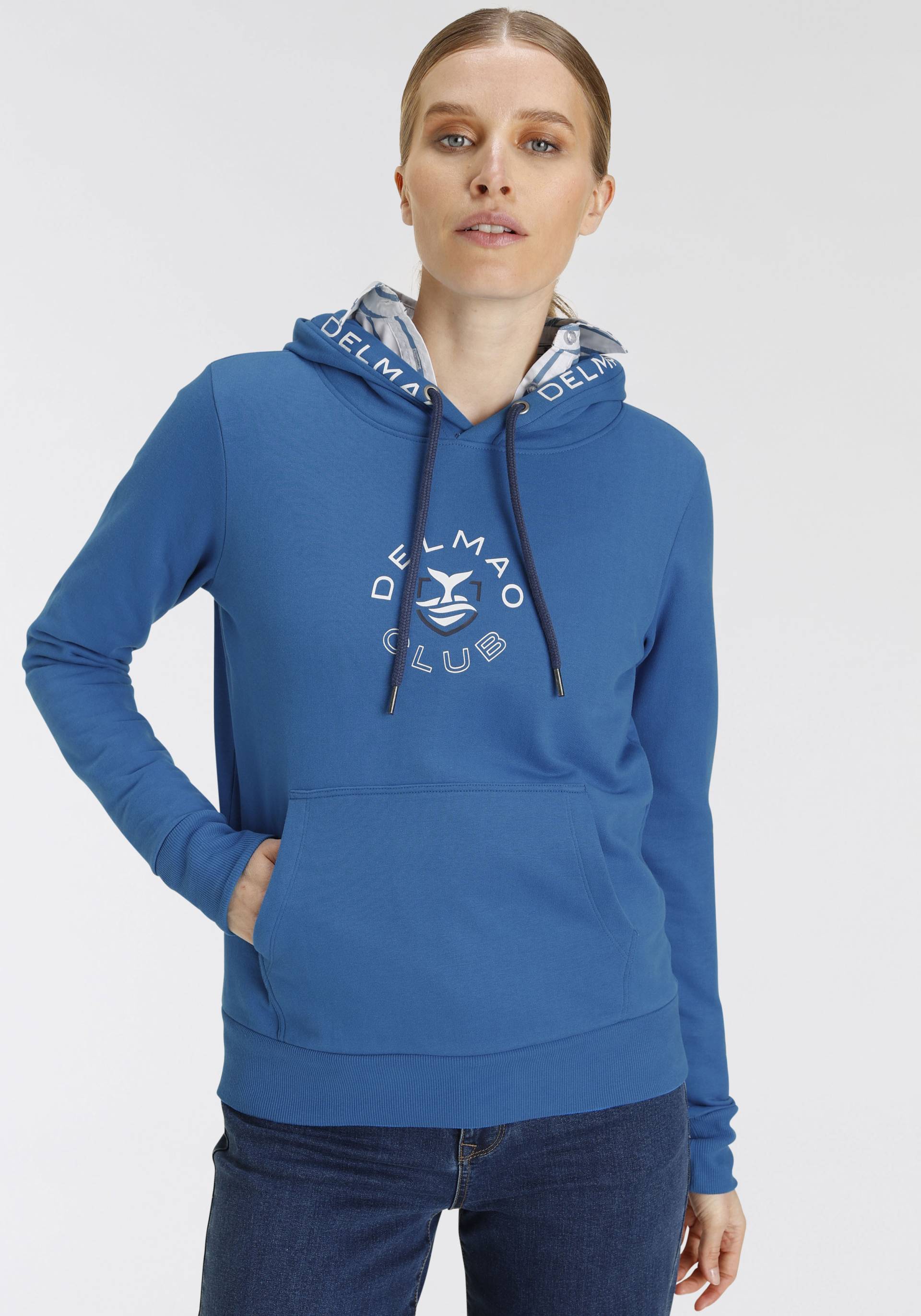 DELMAO Hoodie, mit sportivem Logo-Print - NEUE MARKE! von DELMAO