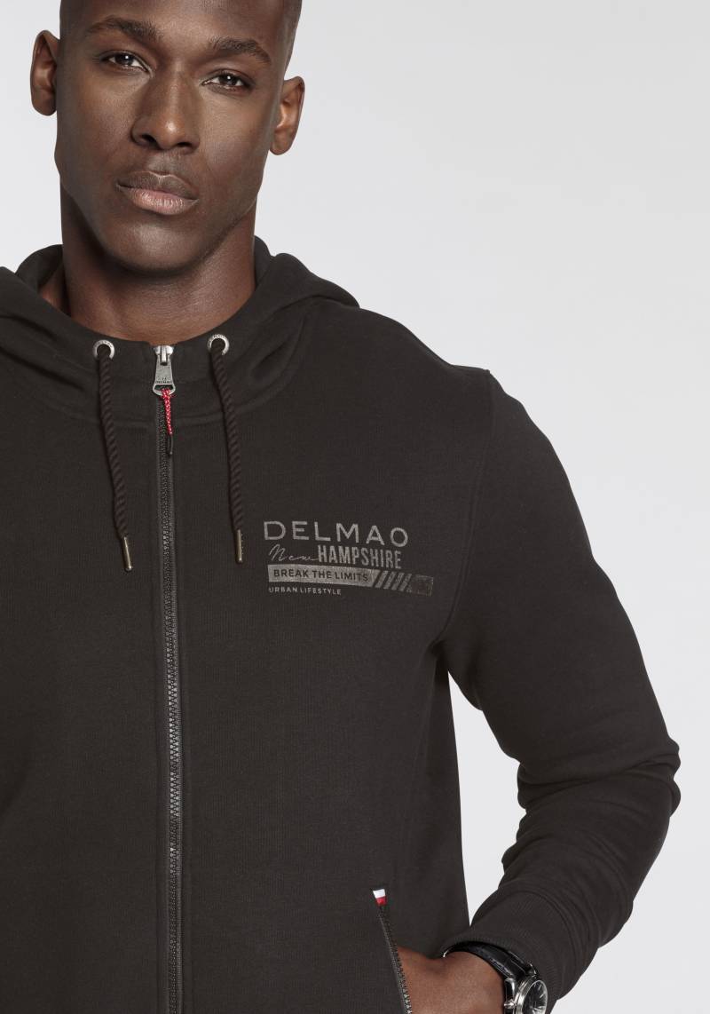 DELMAO Kapuzensweatjacke, mit Print von DELMAO