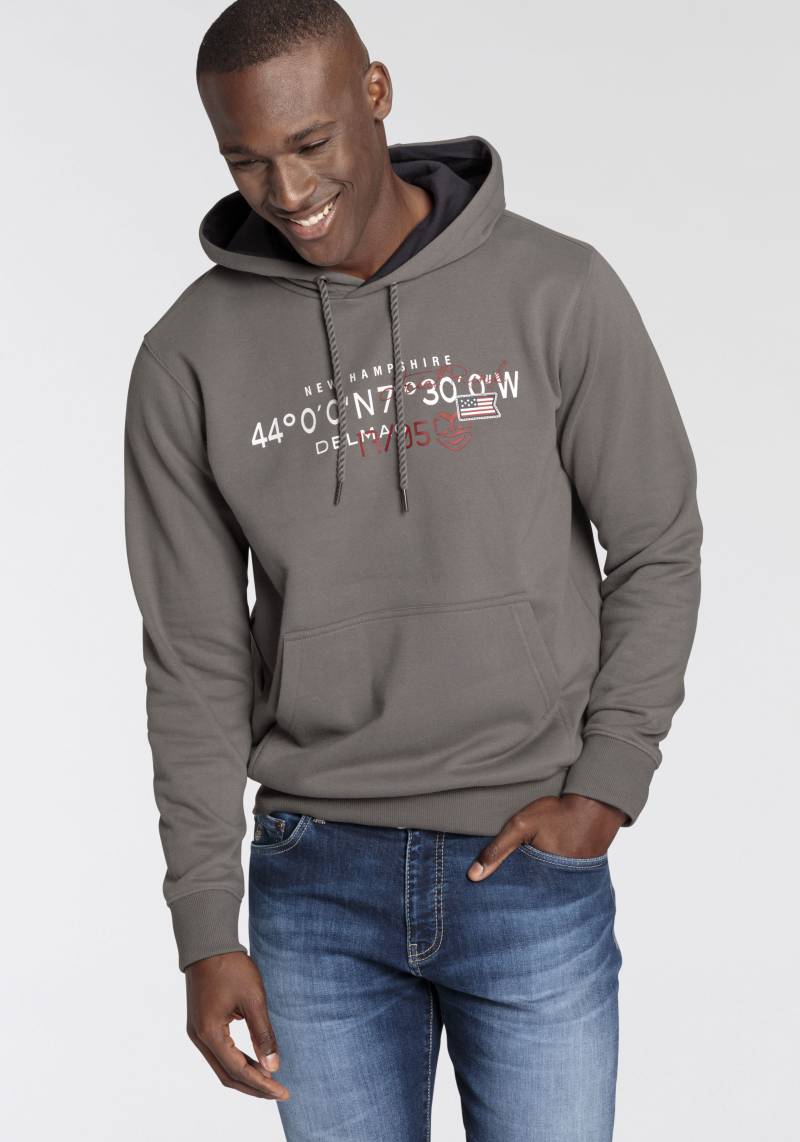 DELMAO Kapuzensweatshirt, Langarm, lockere Passform, mit Print, mit Kapuze von DELMAO