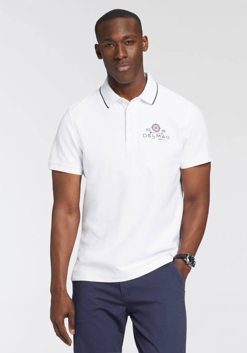 DELMAO Poloshirt, mit Brustprint von DELMAO