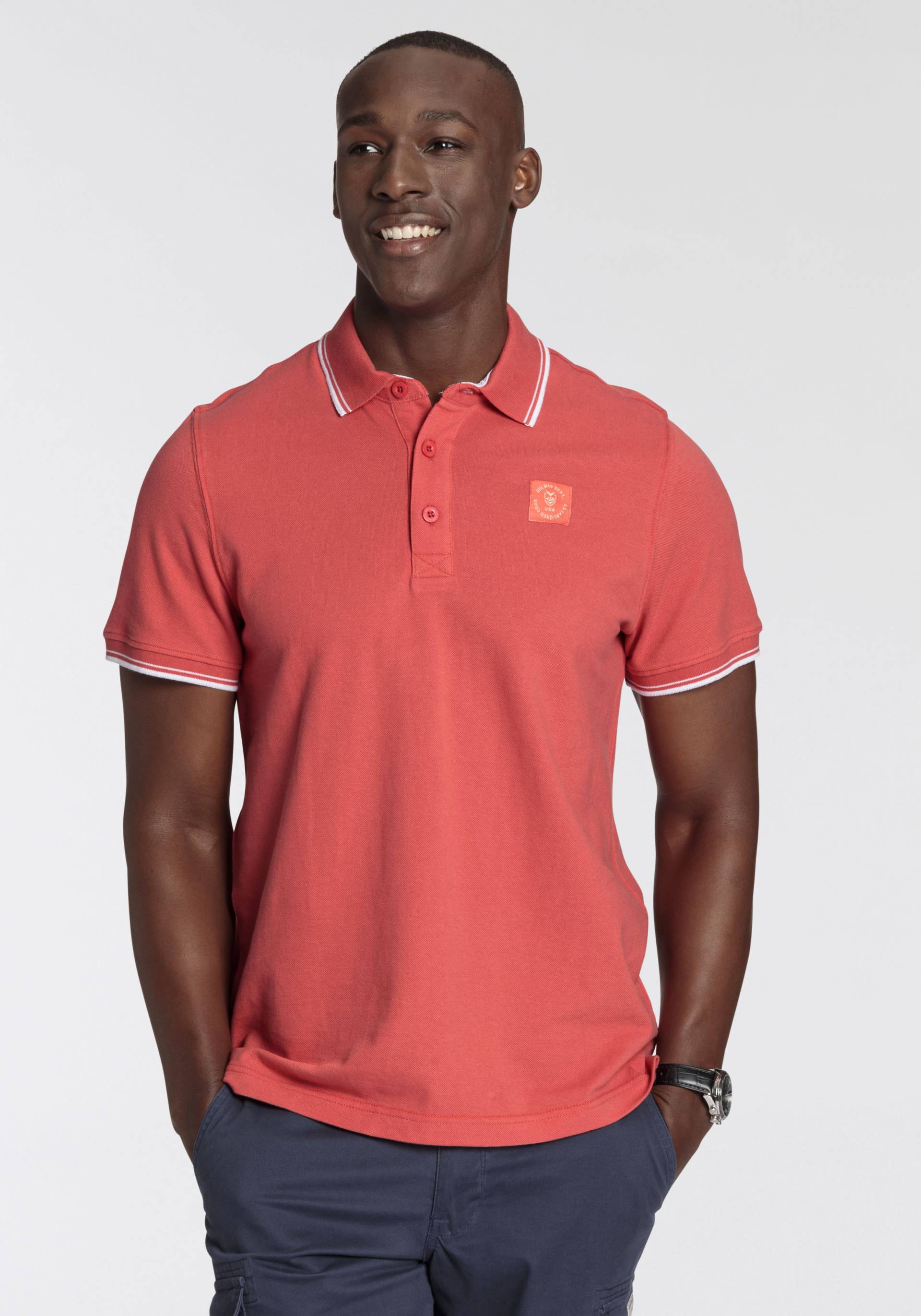 DELMAO Poloshirt, Kurzarm, lockere Passform, Polokragen, für Tennis oder Golf von DELMAO