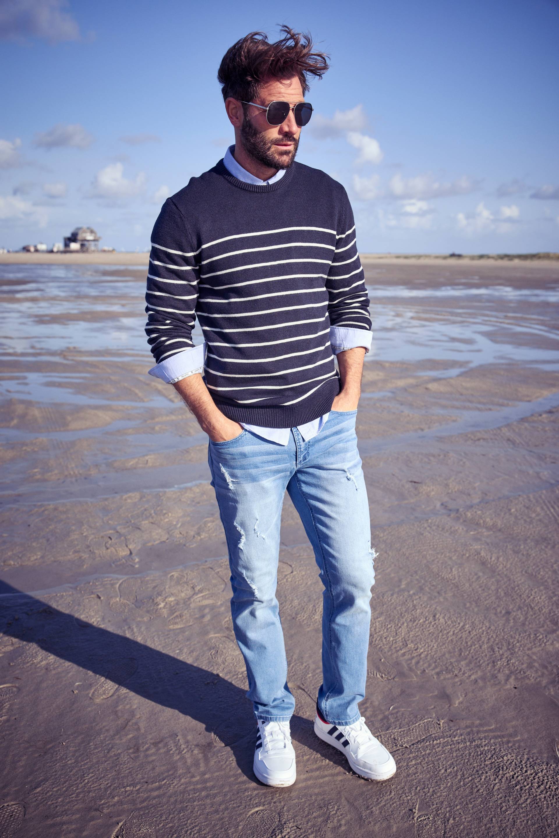 DELMAO Streifenpullover »Bis Grösse 3 XL«, im maritimen Stil - NEUE KOLLEKTION DELMAO Streifenpullover »Bis Grösse 3 XL«, im maritimen Stil - NEUE KOLLEKTION von DELMAO