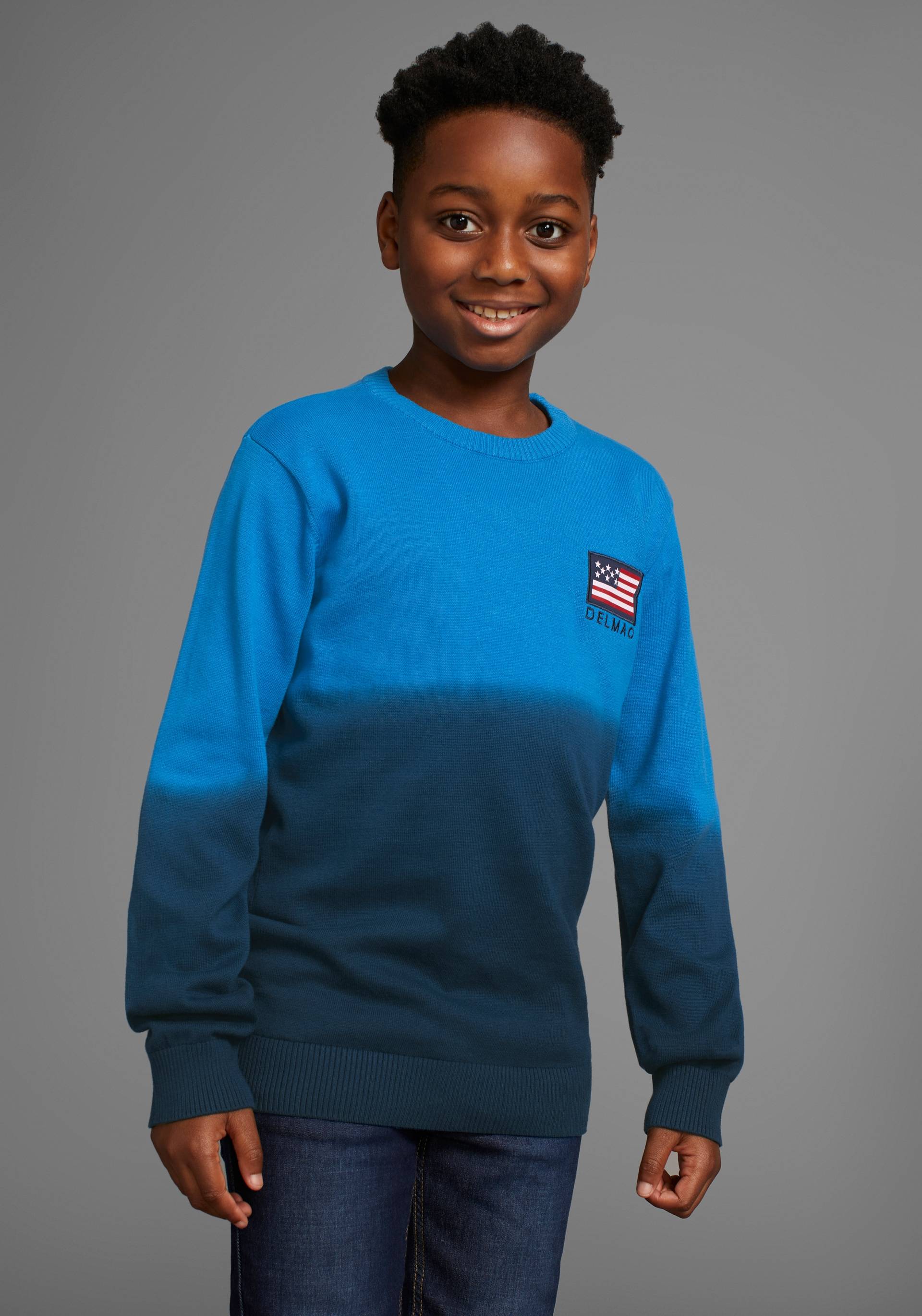 DELMAO Strickpullover »für Jungen«, in tollem Farbverlauf DELMAO Strickpullover »für Jungen«, in tollem Farbverlauf von DELMAO