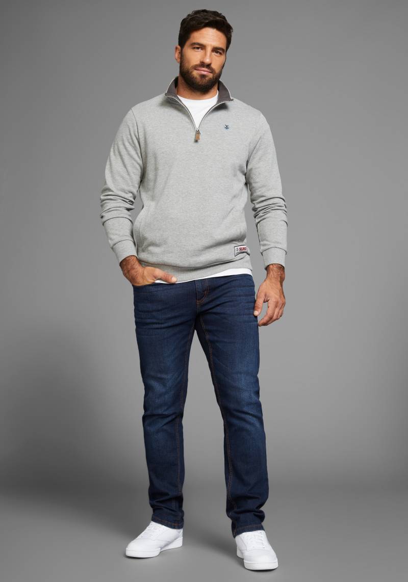 DELMAO Sweatshirt, mit Henley Kragen - NEUE KOLLEKTION von DELMAO