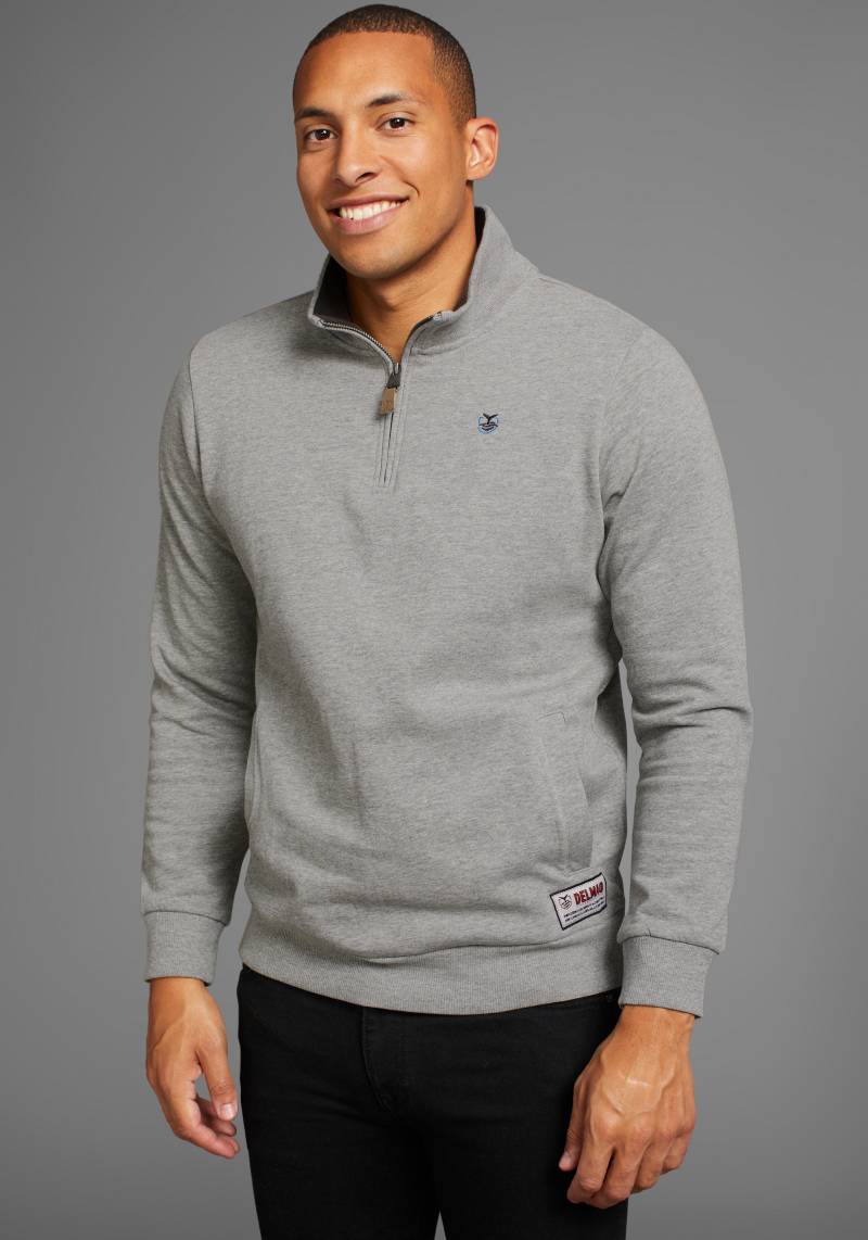 DELMAO Sweatshirt, mit Henley Kragen - NEUE KOLLEKTION von DELMAO