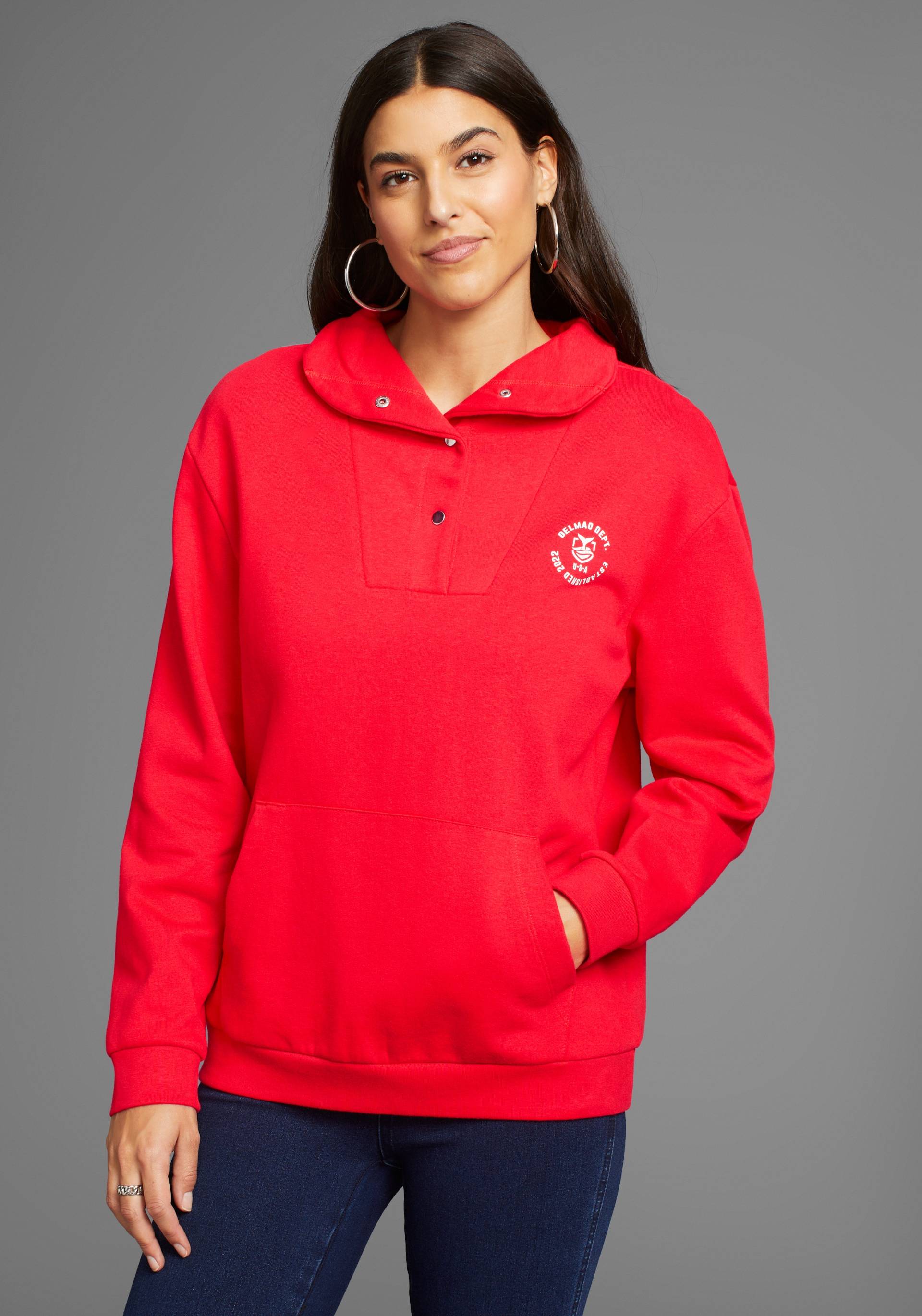 DELMAO Sweatshirt, mit Troyer Kragen - NEUE KOLLEKTION DELMAO Sweatshirt, mit Troyer Kragen - NEUE KOLLEKTION von DELMAO