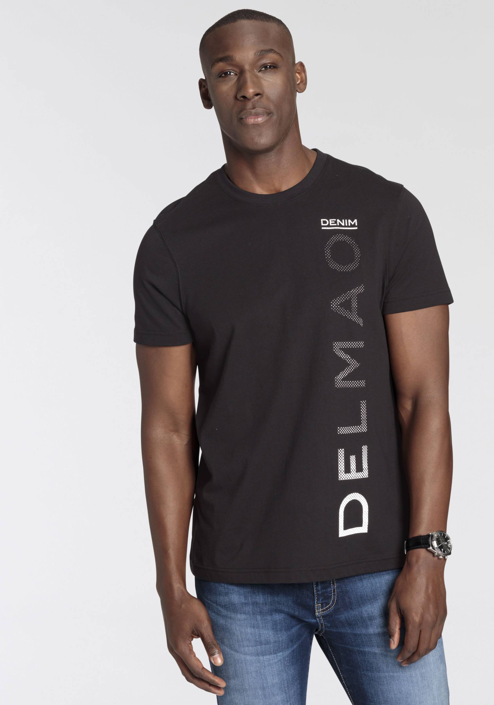 DELMAO T-Shirt, Kurzarm, lässiger Print, Rundhalsausschnitt, aus Baumwolle DELMAO T-Shirt, Kurzarm, lässiger Print, Rundhalsausschnitt, aus Baumwolle von DELMAO