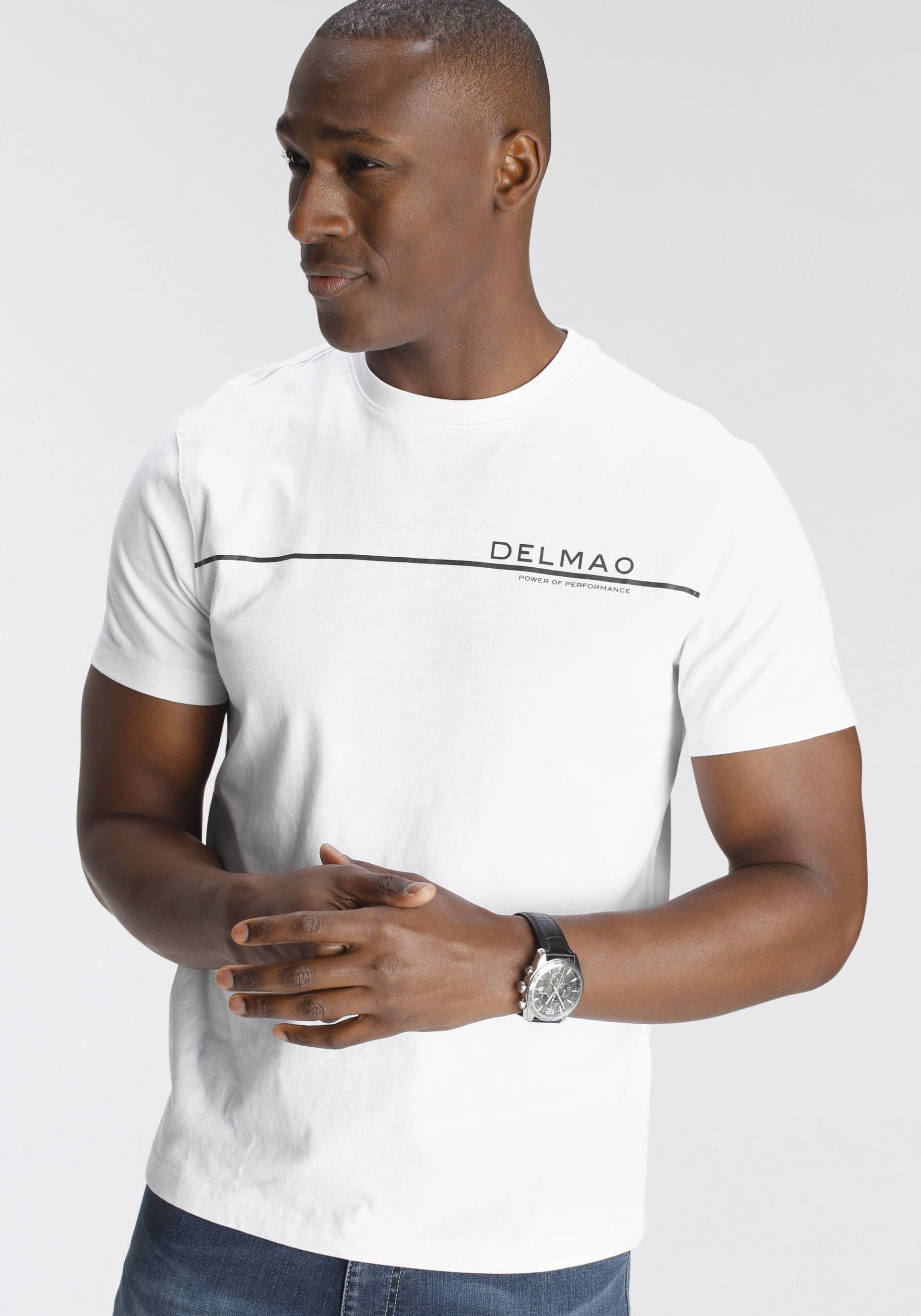DELMAO T-Shirt, Kurzarm, mit coolem Print, Rundhalsausschnitt, aus 100% Baumwolle DELMAO T-Shirt, Kurzarm, mit coolem Print, Rundhalsausschnitt, aus 100% Baumwolle von DELMAO