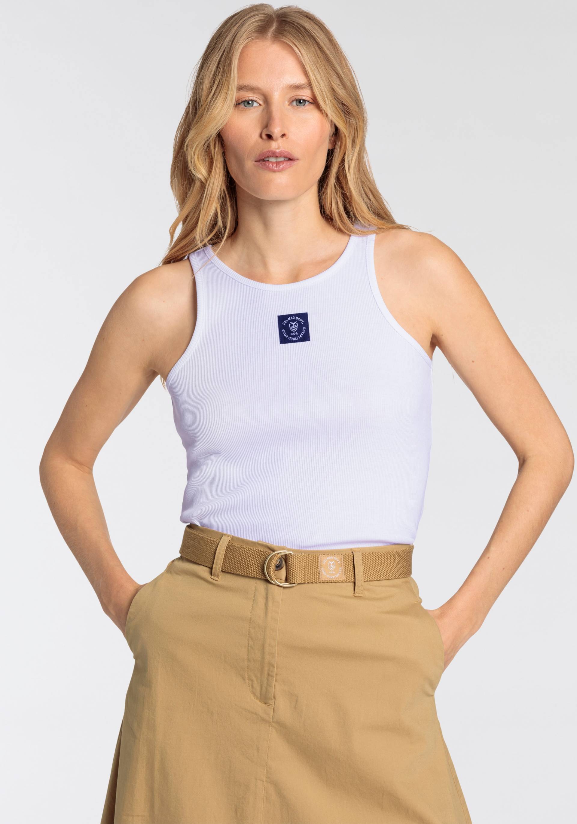 DELMAO Tanktop, mit sportivem Label von DELMAO