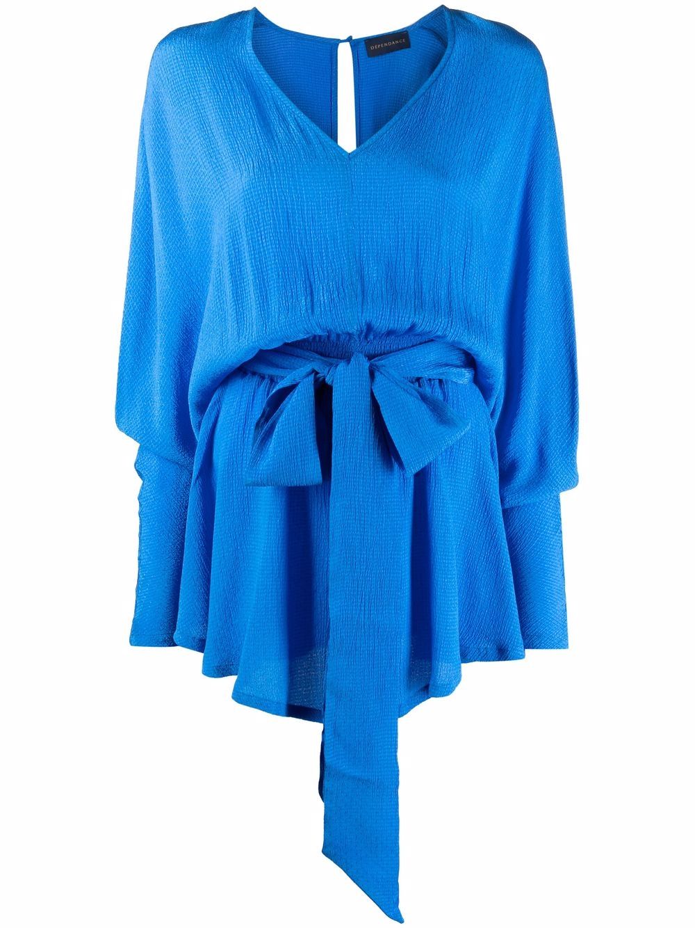 DEPENDANCE draped V-neck playsuit - Blue von DEPENDANCE