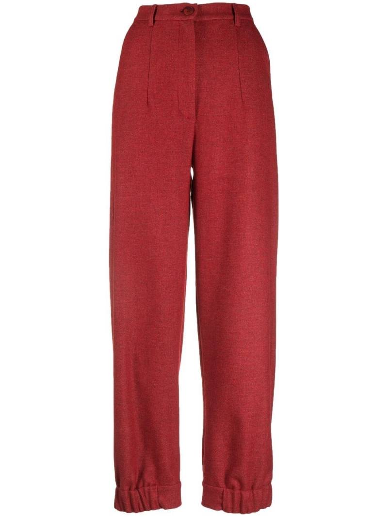 DEPENDANCE high-waisted straight-leg trousers - Red von DEPENDANCE