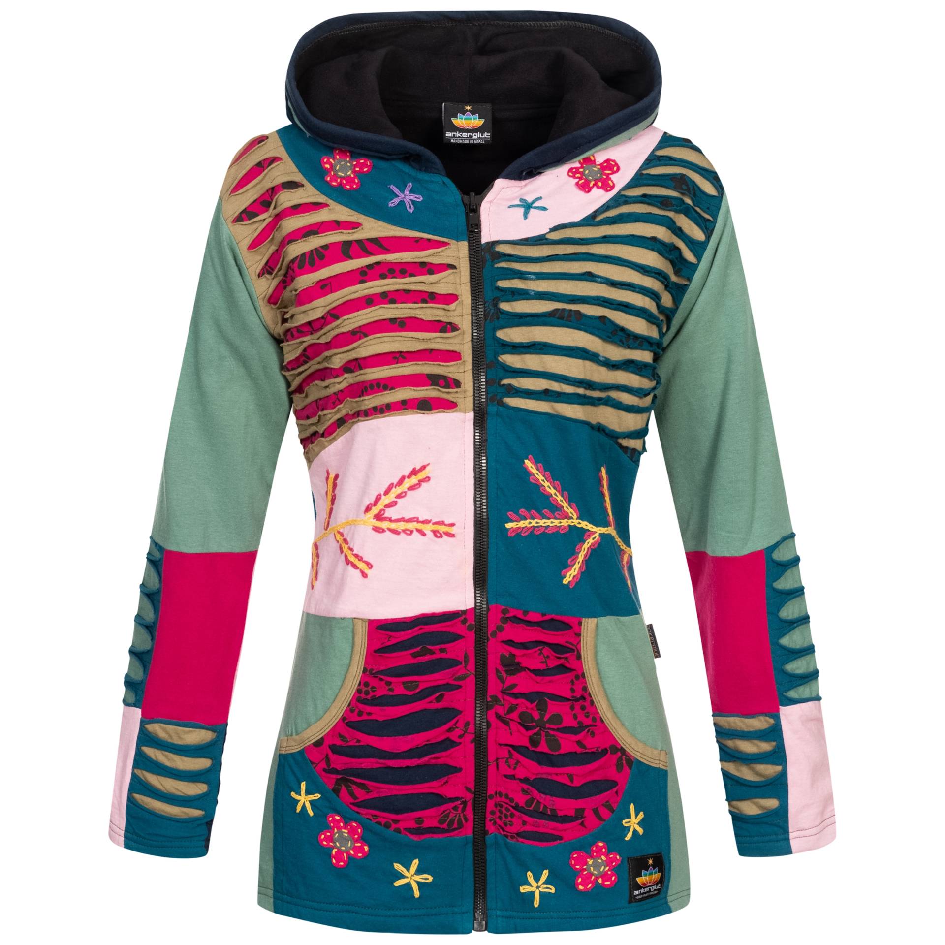 DEPROC Active Fleecejacke »Patchwork Multicolor NUNAVUT II NEW FLOWER POWER« von DEPROC Active