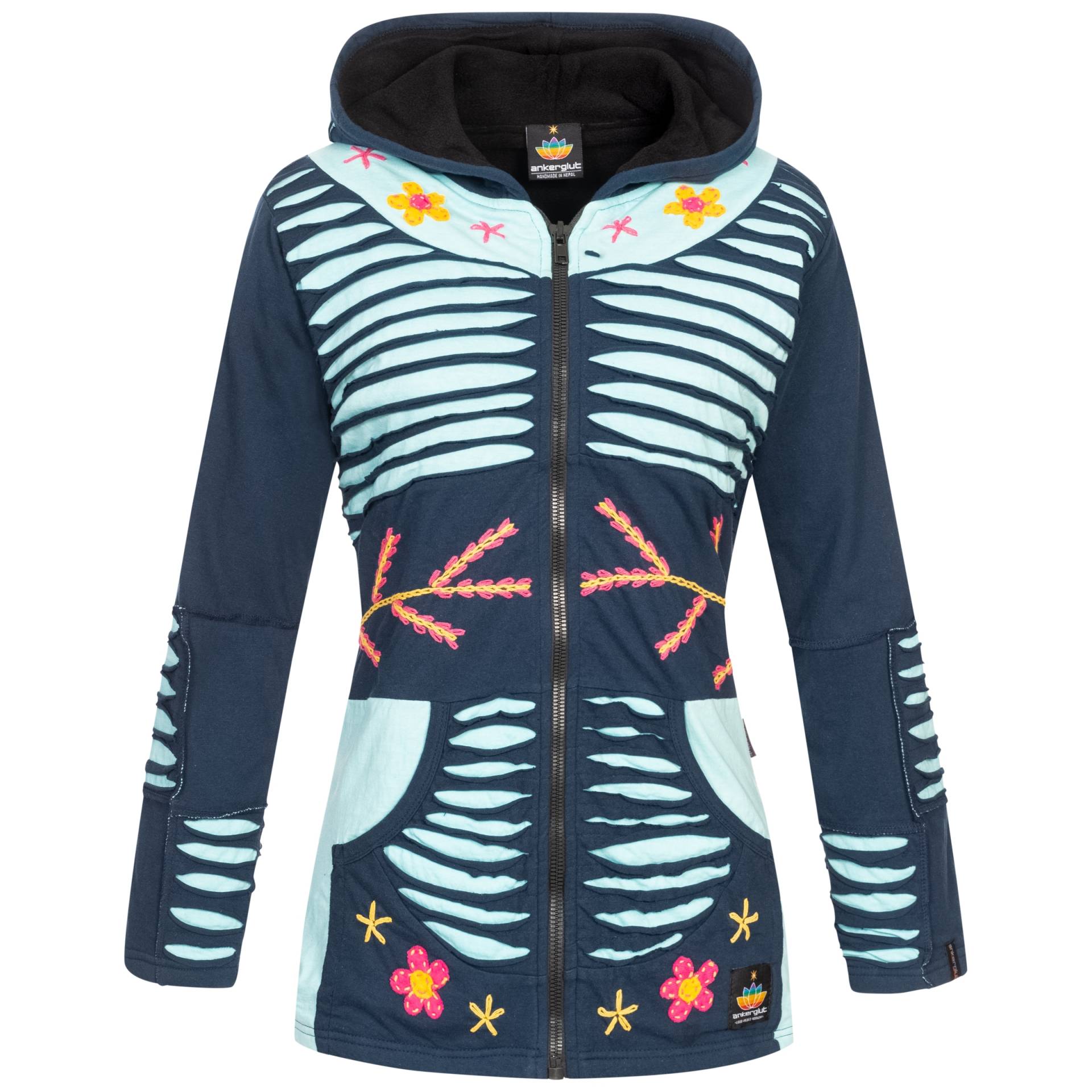 DEPROC Active Fleecejacke »Patchwork Multicolor NUNAVUT II NEW FLOWER POWER« von DEPROC Active