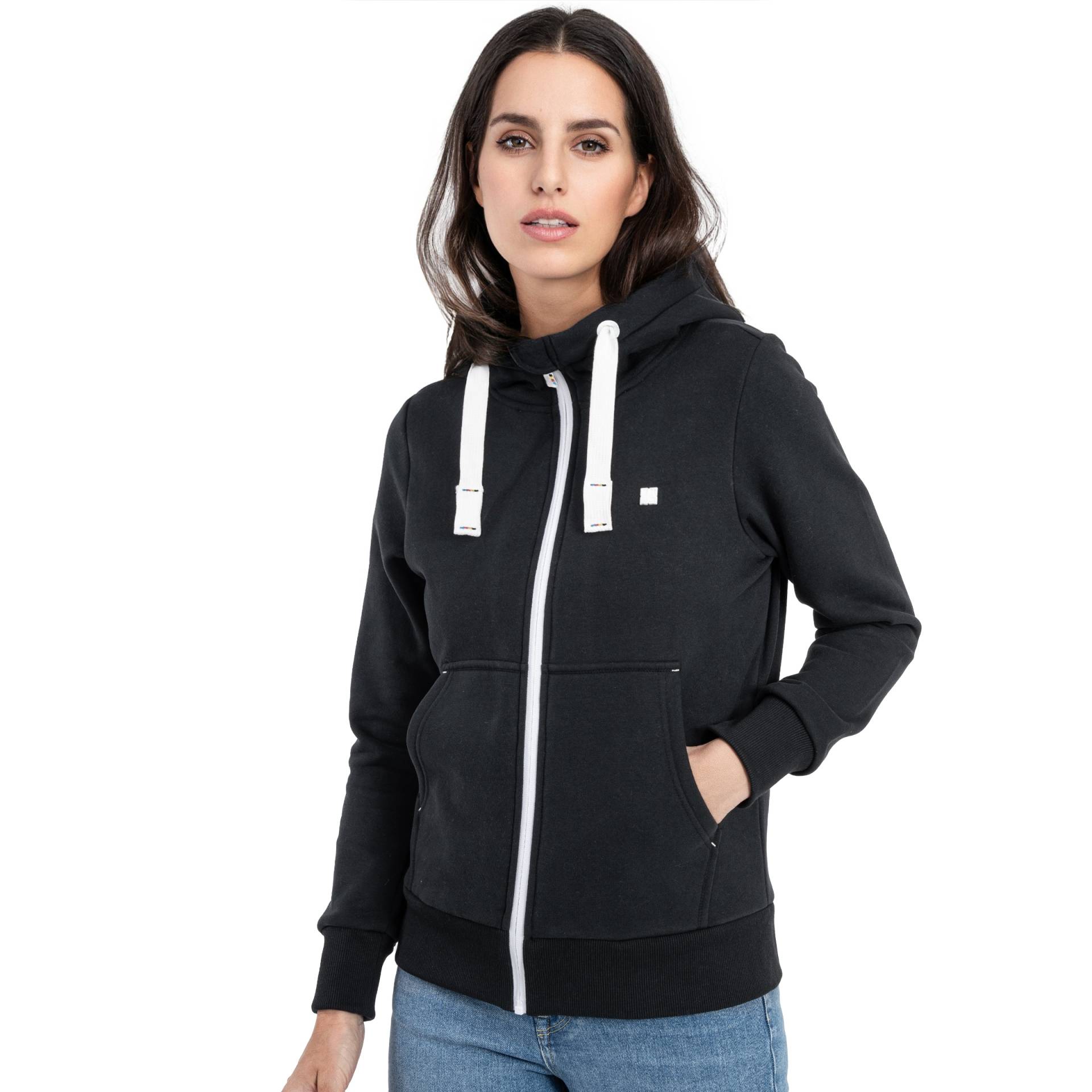 DEPROC Active Kapuzensweatjacke »FinjaCMYK II«, weiche Fleecejacke mit Kängurutasche von DEPROC Active