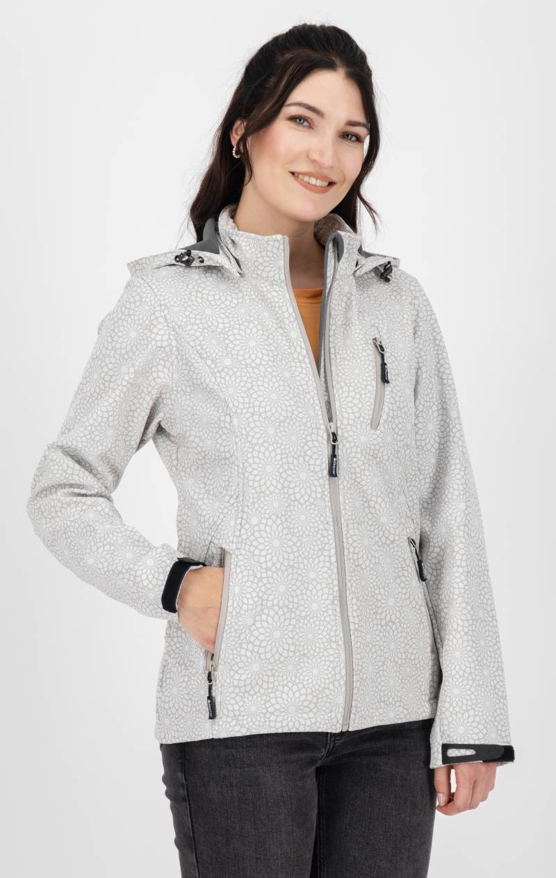 DEPROC Active Softshelljacke »SHELBY PEAK DC«, leichte Softshelljacke mit All-Over-Print und abnehmbarer Kapuze von DEPROC Active