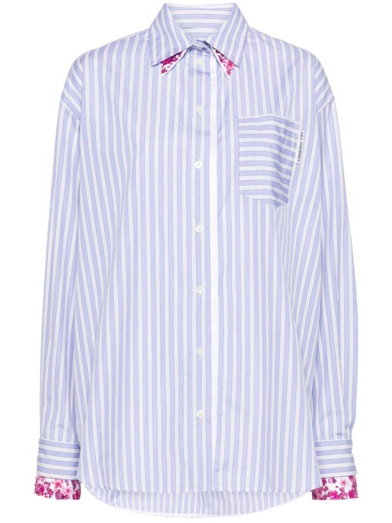 DES PHEMMES Oversized B-Up shirt - Blue von DES PHEMMES