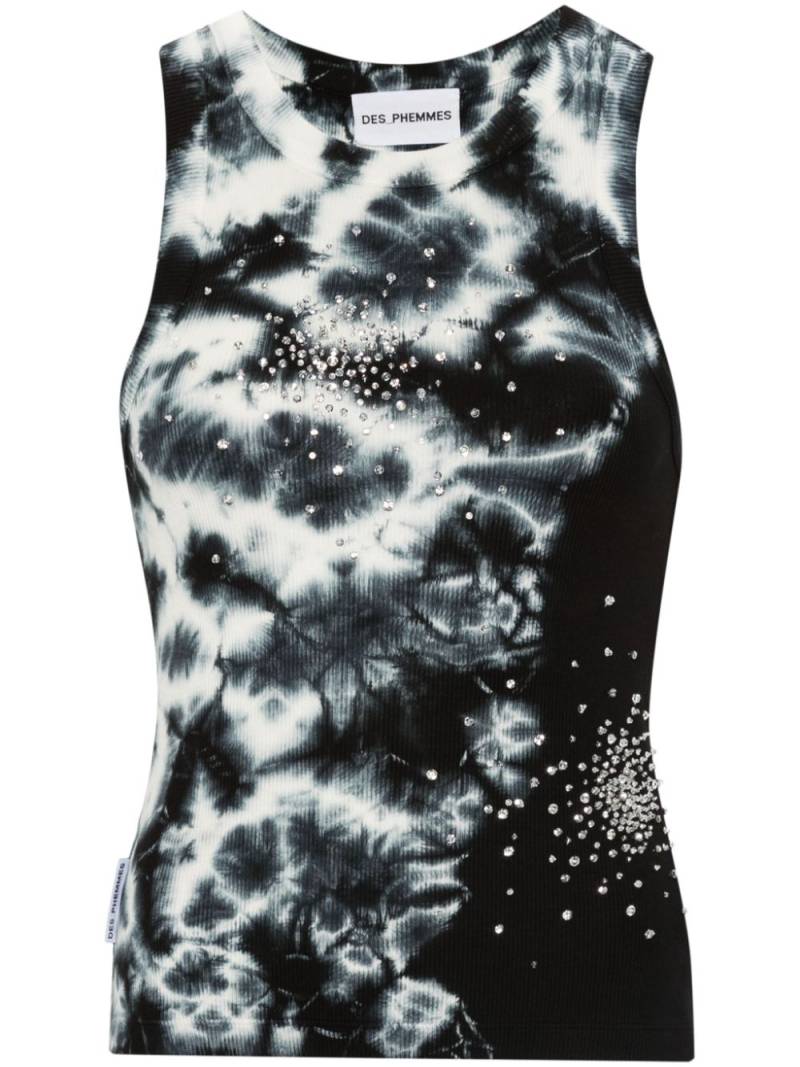 DES PHEMMES tie-dye tank top - White von DES PHEMMES