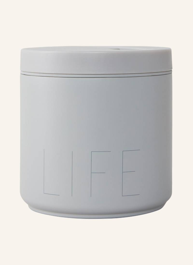 Design Letters Thermo-Lunchbox Life grau von DESIGN LETTERS